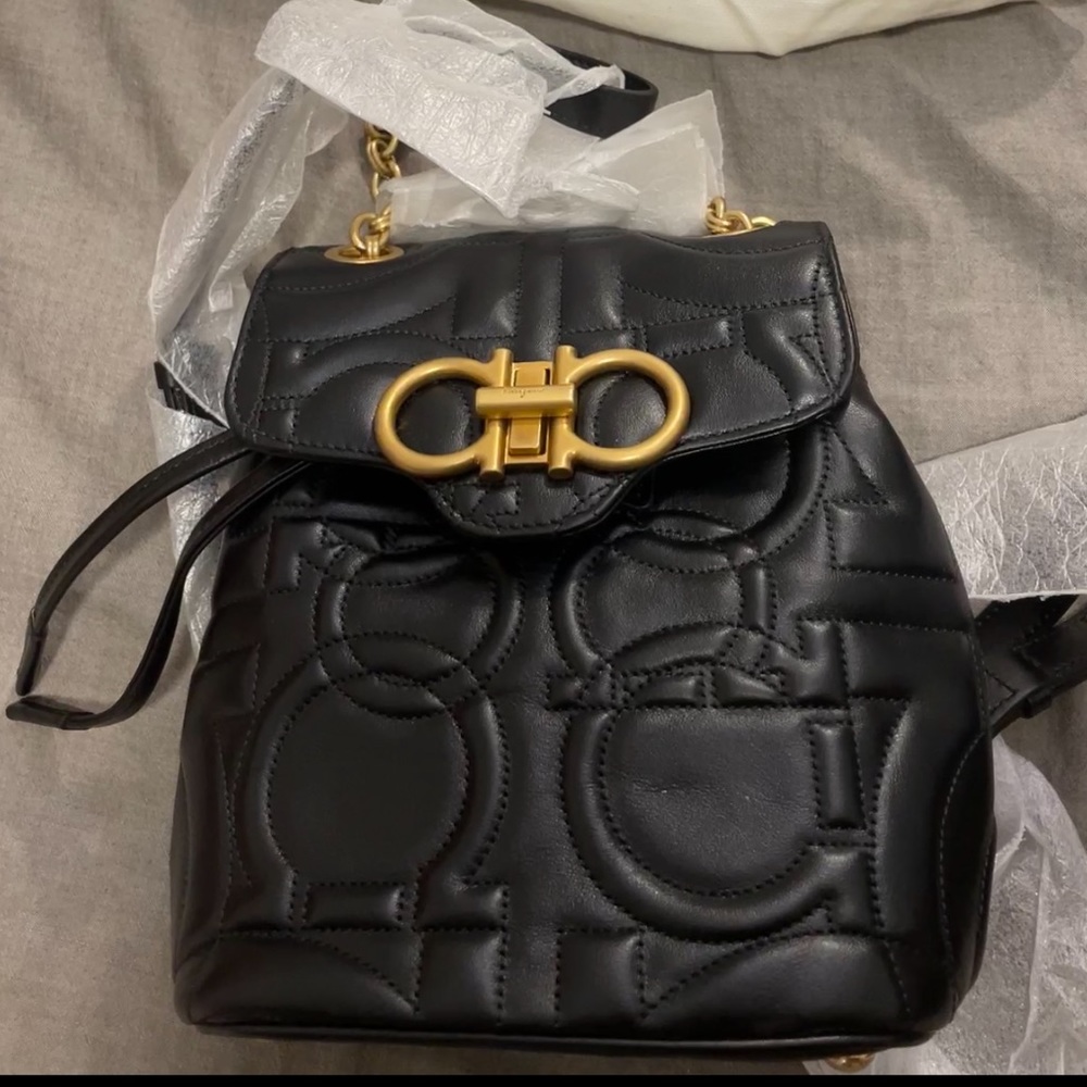 Salvatore Ferragamo quilted leather backpack. NWOT